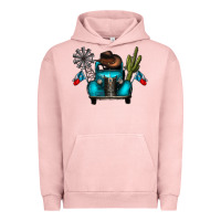 Pigment Salmon texas truck Urban Hoodie - CowhideDigitalArt