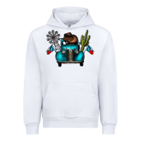 White texas truck Urban Hoodie - CowhideDigitalArt