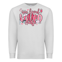 Dove Grey one loved nurse valentine's day Premium Sweatshirt - MaliasSmallBusiness