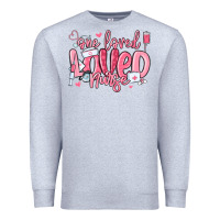 Heather Grey one loved nurse valentine's day Premium Sweatshirt - MaliasSmallBusiness
