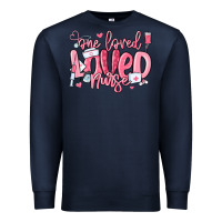 Navy one loved nurse valentine's day Premium Sweatshirt - MaliasSmallBusiness