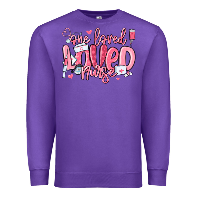 One Loved Nurse Valentine's Day Premium Sweatshirt by MaliasSmallBusiness | Teevron