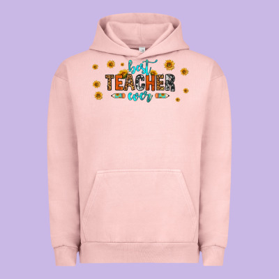 Best Teacher Ever 16oz Libbey Glass Urban Hoodie Designed By Hra Design Shop