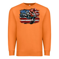 Carrot dirt bike american flag Premium Sweatshirt - MaliasSmallBusiness