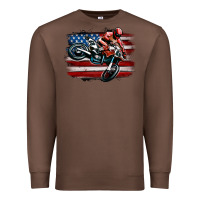 Chestnut dirt bike american flag Premium Sweatshirt - MaliasSmallBusiness