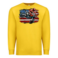 Lemon dirt bike american flag Premium Sweatshirt - MaliasSmallBusiness