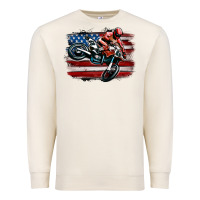 Sandshell dirt bike american flag Premium Sweatshirt - MaliasSmallBusiness