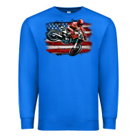 True Royal dirt bike american flag Premium Sweatshirt - MaliasSmallBusiness