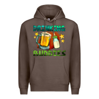 Coffee drinking buddies with baby bottle and beer Premium Hoodie - HRA Design Shop