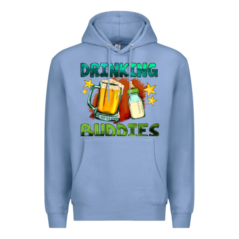 Drinking Buddies With Baby Bottle And Beer Premium Hoodie by HRA Design Shop | Teevron
