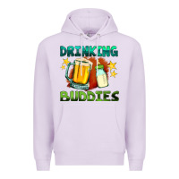 Lilac drinking buddies with baby bottle and beer Premium Hoodie - HRA Design Shop