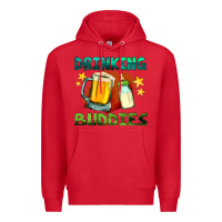 Red drinking buddies with baby bottle and beer Premium Hoodie - HRA Design Shop