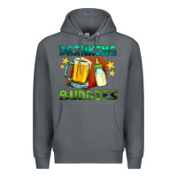 Rock drinking buddies with baby bottle and beer Premium Hoodie - HRA Design Shop