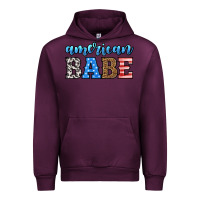 Mauve Wine american babe Urban Hoodie - HRA Design Shop