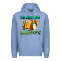 Colony Blue drinking buddies with baby bottle and beer Premium Hoodie - HRA Design Shop