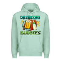 Seafoam drinking buddies with baby bottle and beer Premium Hoodie - HRA Design Shop