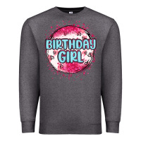 Charcoal Heather birthday girl Premium Sweatshirt - MaliasSmallBusiness