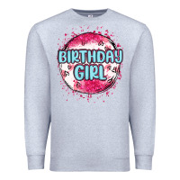Heather Grey birthday girl Premium Sweatshirt - MaliasSmallBusiness