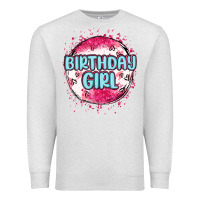 Oatmeal Heather birthday girl Premium Sweatshirt - MaliasSmallBusiness