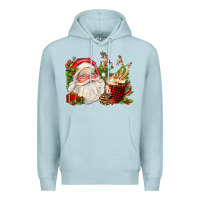 Blue Mist santa and hot cocoa cup Premium Hoodie - FaDigitalArtStudio