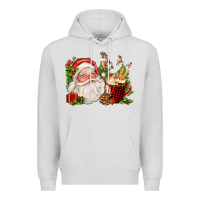 Dove Grey santa and hot cocoa cup Premium Hoodie - FaDigitalArtStudio