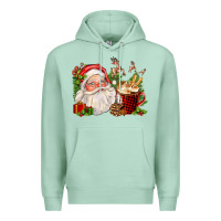 Seafoam santa and hot cocoa cup Premium Hoodie - FaDigitalArtStudio