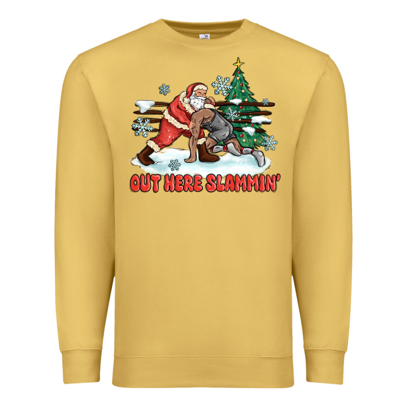 Out Here Slammin' Premium Sweatshirt by MaliasSmallBusiness | Teevron