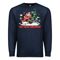 Navy out here slammin' Premium Sweatshirt - MaliasSmallBusiness