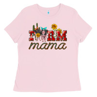 Bubblegum Pink farm mama with pigs Ladies Tee - Artiststas
