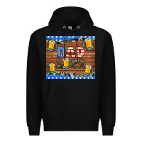 Black dad life with beers Premium Hoodie - HRA Design Shop