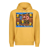 Mustard dad life with beers Premium Hoodie - HRA Design Shop