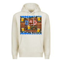 Oatmeal Heather dad life with beers Premium Hoodie - HRA Design Shop