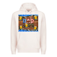 Pale Pink dad life with beers Premium Hoodie - HRA Design Shop
