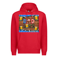 Red dad life with beers Premium Hoodie - HRA Design Shop
