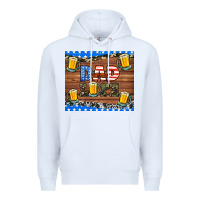 White dad life with beers Premium Hoodie - HRA Design Shop