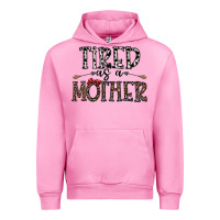 Fuchsia Pink tired as a mother Urban Hoodie - CowhideDigitalArt