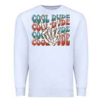 White cool dude Premium Sweatshirt - MaliasSmallBusiness