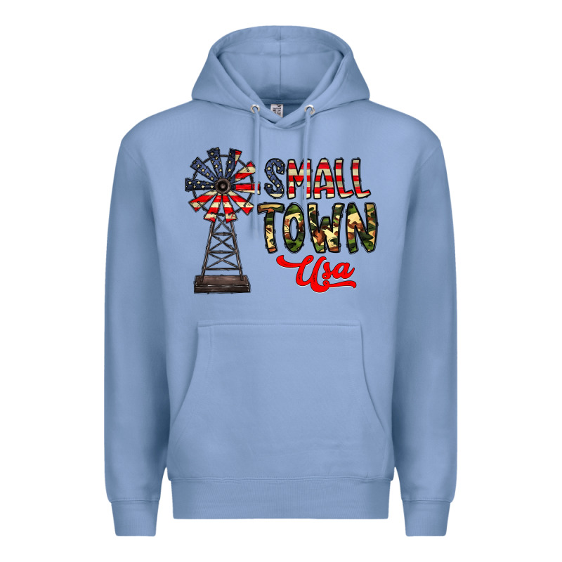 Small Town Usa Premium Hoodie by CowhideDigitalArt | Teevron