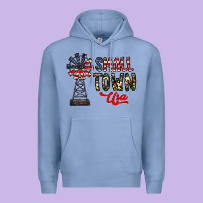 Small Town Usa Premium Hoodie Designed By Cowhidedigitalart
