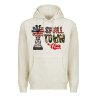 Oatmeal Heather small town usa Premium Hoodie - CowhideDigitalArt