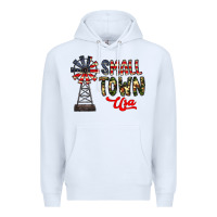 White small town usa Premium Hoodie - CowhideDigitalArt
