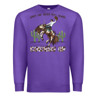Purple when the going gets tough cowboy up Premium Sweatshirt - MaliasSmallBusiness