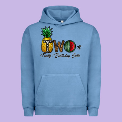 Two Fruity Birthday Cutie Urban Hoodie Designed By Cowhidedigitalart