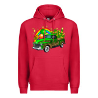 Cardinal st patricks shamrock gold rainbow balloon candy truck Premium Hoodie - FaDigitalArtStudio
