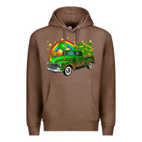 Chestnut st patricks shamrock gold rainbow balloon candy truck Premium Hoodie - FaDigitalArtStudio