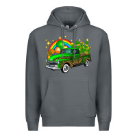 Rock st patricks shamrock gold rainbow balloon candy truck Premium Hoodie - FaDigitalArtStudio