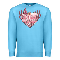 Ocean Blue future cowgirl Premium Sweatshirt - MaliasSmallBusiness