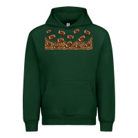 Forest Green leopard american football libbey glass Urban Hoodie - HRA Design Shop
