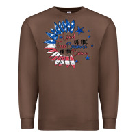 Chestnut land of the free because of the brave Premium Sweatshirt - MaliasSmallBusiness