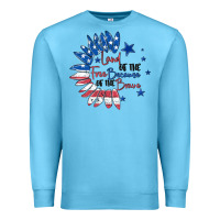 Ocean Blue land of the free because of the brave Premium Sweatshirt - MaliasSmallBusiness